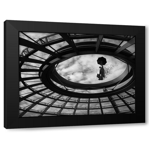 Arrival Black Modern Wood Framed Art Print by Pan, Yi