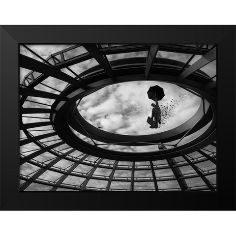 Arrival Black Modern Wood Framed Art Print by Pan, Yi
