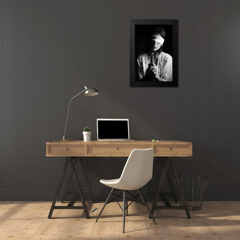 not see Black Modern Wood Framed Art Print by Heydari, Amir