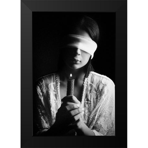 not see Black Modern Wood Framed Art Print by Heydari, Amir