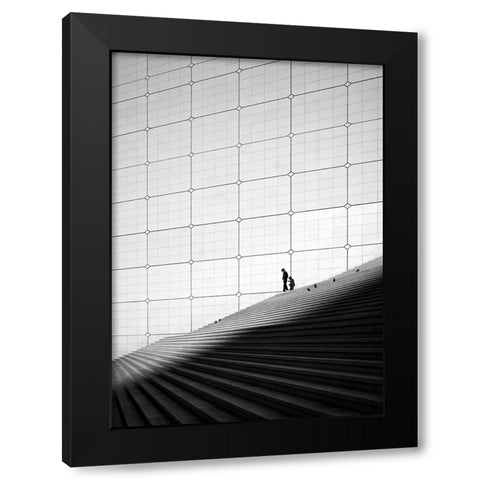 Silence Black Modern Wood Framed Art Print by Ovidiu, Selaru