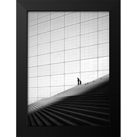 Silence Black Modern Wood Framed Art Print by Ovidiu, Selaru