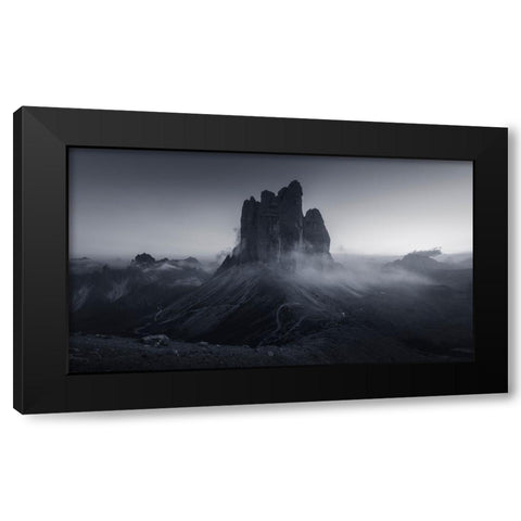 Electricity Black Modern Wood Framed Art Print with Double Matting by De Franzoni, Thomas