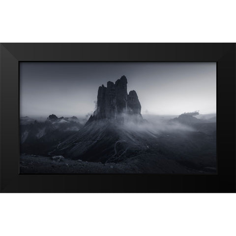 Electricity Black Modern Wood Framed Art Print by De Franzoni, Thomas