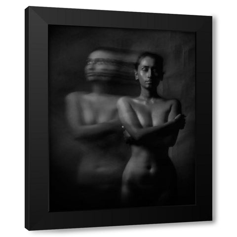 Eternal Quest Black Modern Wood Framed Art Print with Double Matting by BHATTACHARYYA, PARTHA