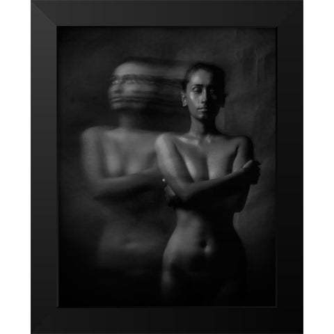Eternal Quest Black Modern Wood Framed Art Print by BHATTACHARYYA, PARTHA