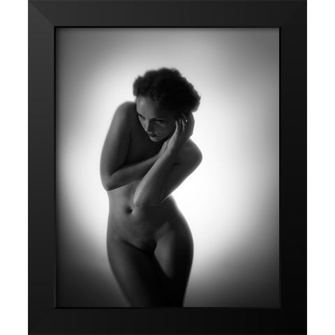 Highlighted Black Modern Wood Framed Art Print by Brackstone, Mel