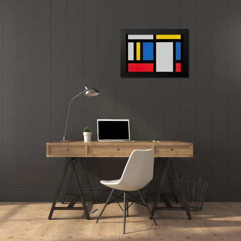 Wall detail Black Modern Wood Framed Art Print by Luycx, Theo