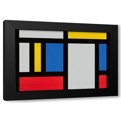 Wall detail Black Modern Wood Framed Art Print with Double Matting by Luycx, Theo