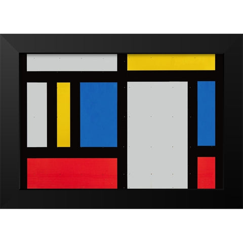 Wall detail Black Modern Wood Framed Art Print by Luycx, Theo