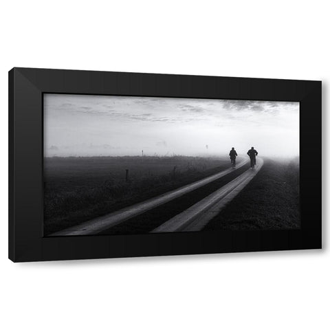 Disappearing Black Modern Wood Framed Art Print by Klesse, Andreas