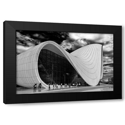 Queue Black Modern Wood Framed Art Print with Double Matting by Mghebrishvili, Nino