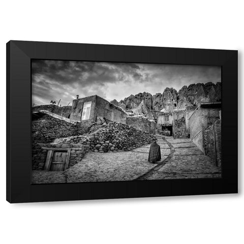 My Everyday Golgota. Documentary Black Modern Wood Framed Art Print with Double Matting by Timiras, Bogdan