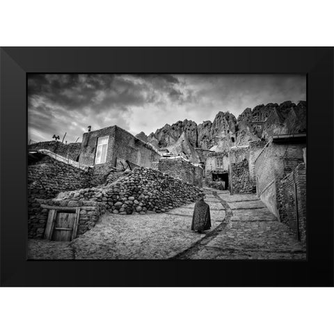 My Everyday Golgota. Documentary Black Modern Wood Framed Art Print by Timiras, Bogdan