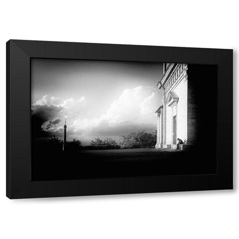 Alone Black Modern Wood Framed Art Print with Double Matting by Parola, Roberto