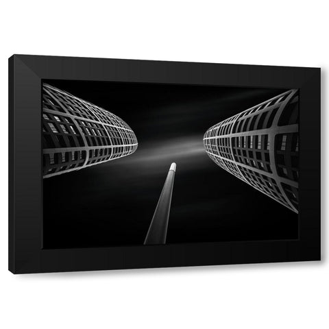 Sky Park Black Modern Wood Framed Art Print with Double Matting by Vazan, Karol