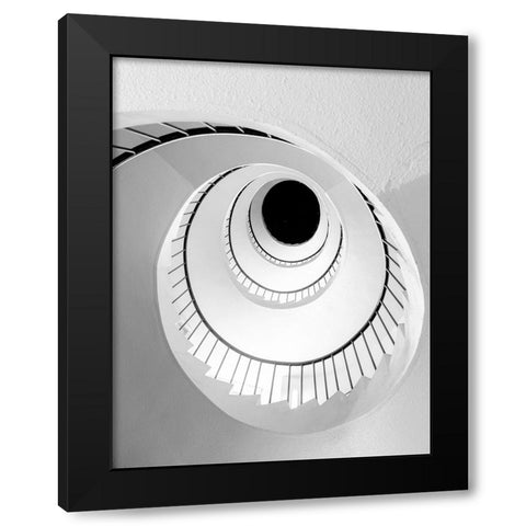 Snail Black Modern Wood Framed Art Print by Hara, Tomoshi