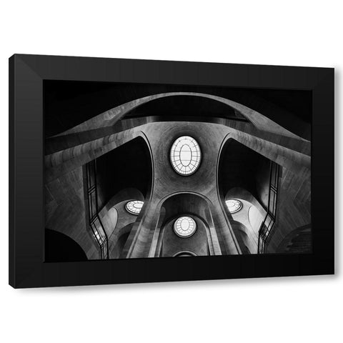 Beam me up Black Modern Wood Framed Art Print by Sowter, Ashley