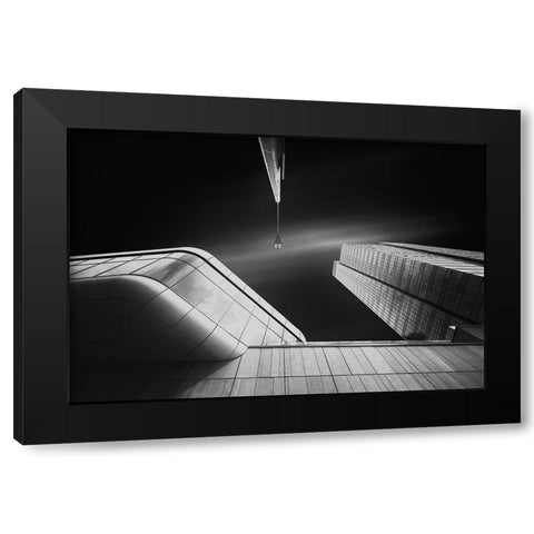 NIVy Black Modern Wood Framed Art Print by Vazan, Karol