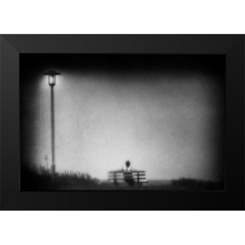 Timeout Black Modern Wood Framed Art Print by Tanzer, Ina