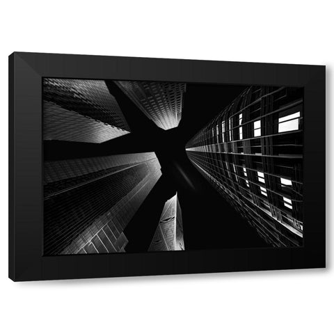 Salesforce Park Black Modern Wood Framed Art Print with Double Matting by Zeng, Jiahong