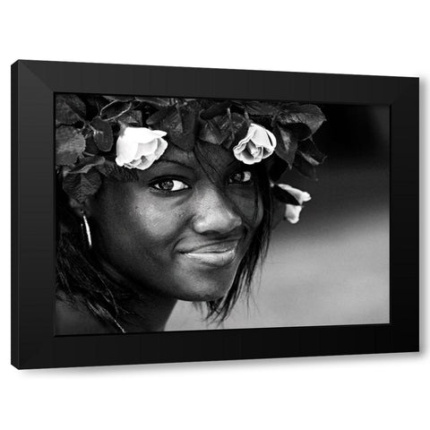LIsla Bonita Black Modern Wood Framed Art Print with Double Matting by Strelok