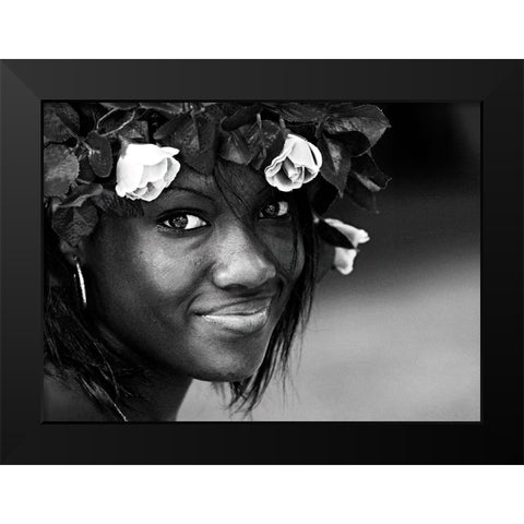 LIsla Bonita Black Modern Wood Framed Art Print by Strelok