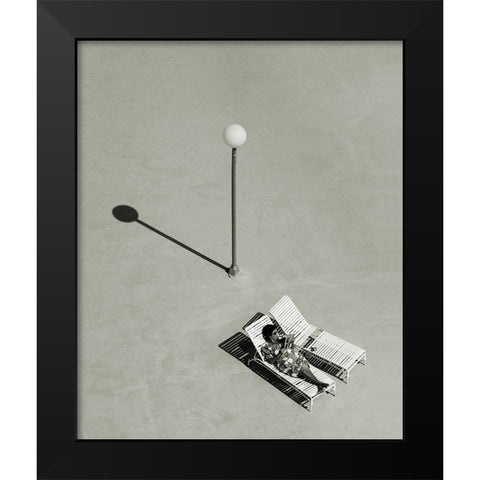 10 A.M. Black Modern Wood Framed Art Print by Strelok