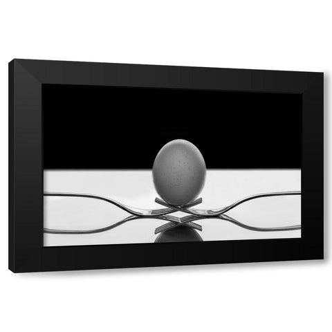 The egg Black Modern Wood Framed Art Print with Double Matting by Toniolo, Giorgio
