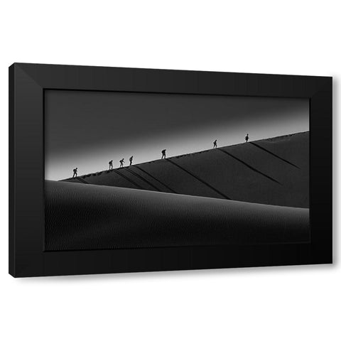 Climbing Up Black Modern Wood Framed Art Print with Double Matting by Yang, Gemma
