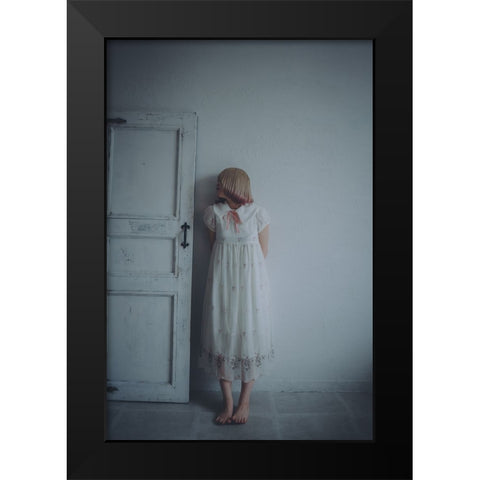 The Door Black Modern Wood Framed Art Print by H112O1