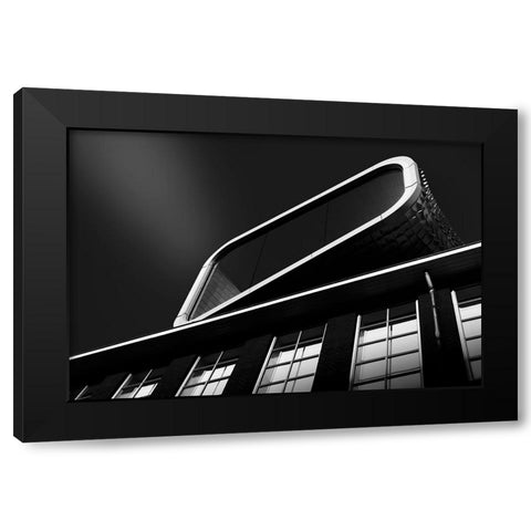 Roof Decoration Black Modern Wood Framed Art Print with Double Matting by Van Son, Greetje