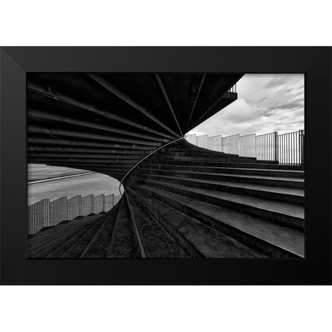 Connecting soil an sky Black Modern Wood Framed Art Print by Klesse, Andreas