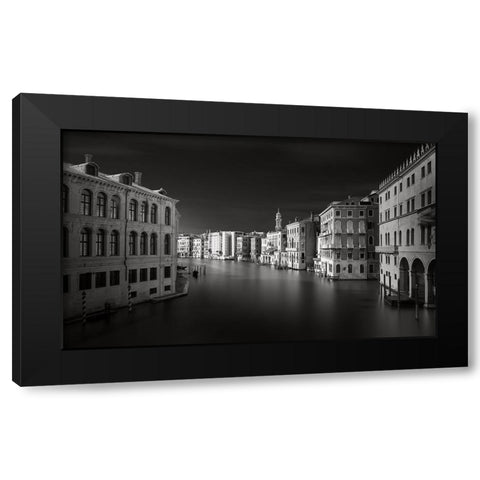 Grand Canal Black Modern Wood Framed Art Print by Pessotto, Tommaso