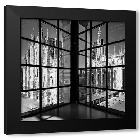 Il Duomo Black Modern Wood Framed Art Print with Double Matting by Frueh, Felix