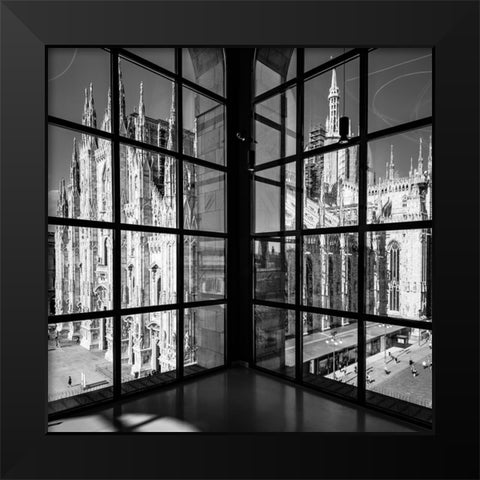 Il Duomo Black Modern Wood Framed Art Print by Frueh, Felix
