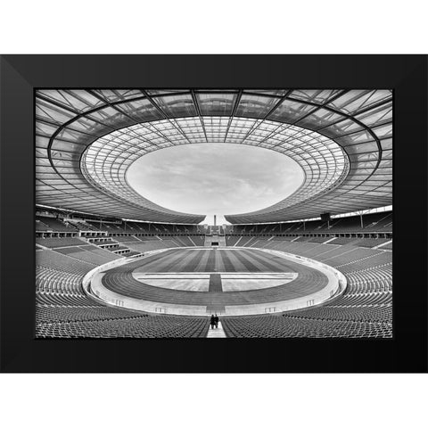 You Never Walk Alone Black Modern Wood Framed Art Print by Klesse, Andreas