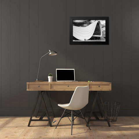 Baku4 Black Modern Wood Framed Art Print by Mghebrishvili, Nino
