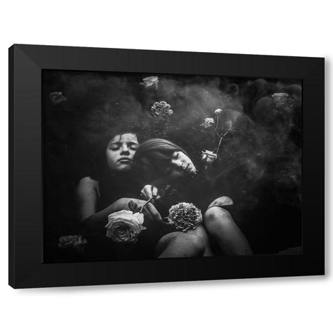 Children Of The Earth Black Modern Wood Framed Art Print with Double Matting by Margau, Delphine