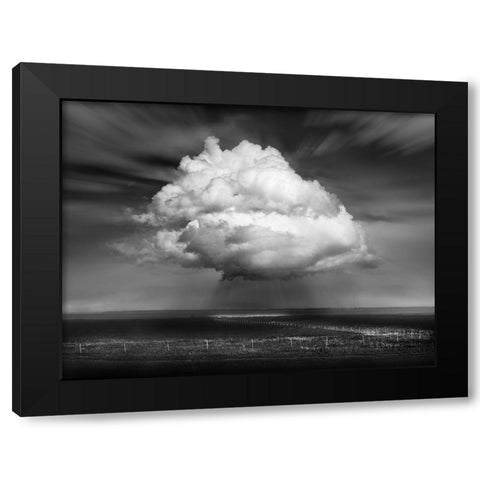 Landscape With Cloud Black Modern Wood Framed Art Print with Double Matting by Winkler, Jens