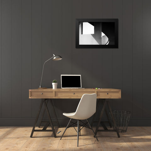 View Through Black Modern Wood Framed Art Print by Ruckert, Stephan