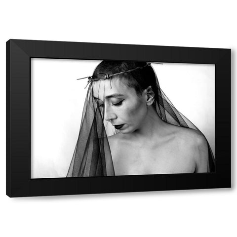 Mahsun Black Modern Wood Framed Art Print by Saeidinia, Afshin