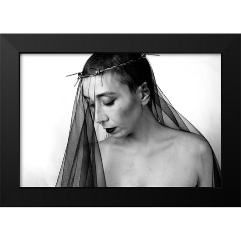 Mahsun Black Modern Wood Framed Art Print by Saeidinia, Afshin