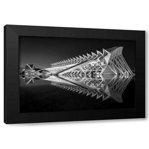 Exoskeleton Black Modern Wood Framed Art Print with Double Matting by Silveira, Fernando