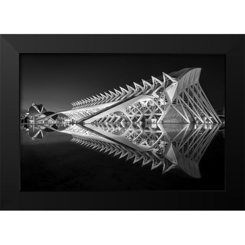 Exoskeleton Black Modern Wood Framed Art Print by Silveira, Fernando