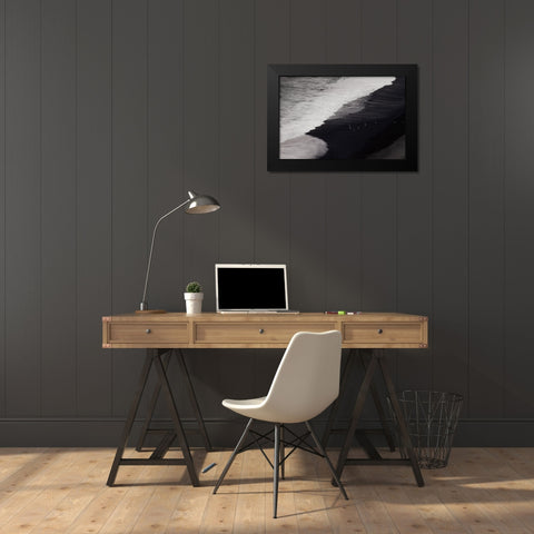 Black Beach Black Modern Wood Framed Art Print by Li, Yongnan