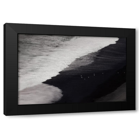 Black Beach Black Modern Wood Framed Art Print with Double Matting by Li, Yongnan