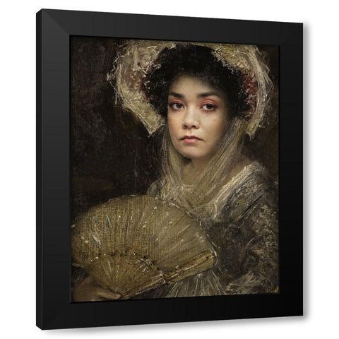 Melle Julianne Black Modern Wood Framed Art Print with Double Matting by Lagandre Transgressed, Thierry