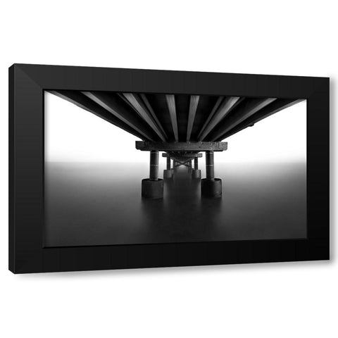 Bridge Black Modern Wood Framed Art Print with Double Matting by Deng, Larry