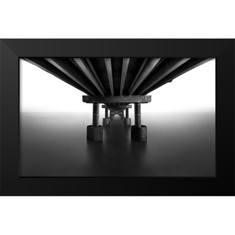 Bridge Black Modern Wood Framed Art Print by Deng, Larry